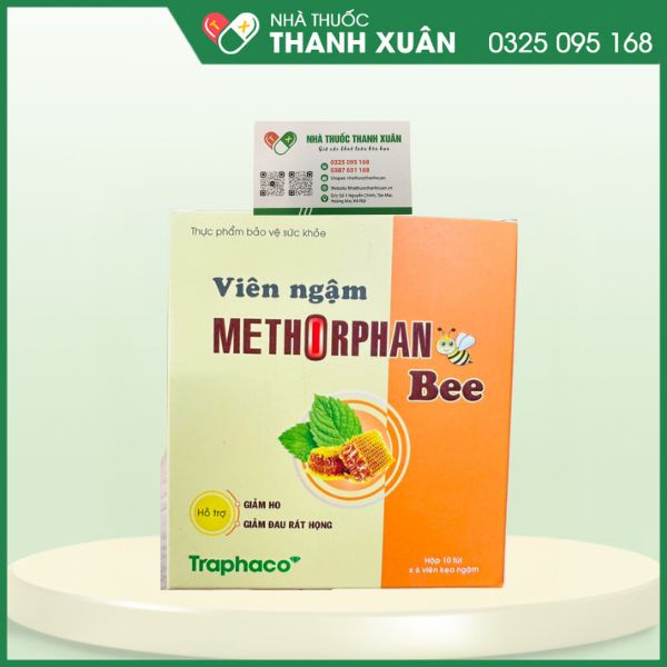 Viên ngậm Methorphan Bee - Hỗ trợ giảm ho, giảm đau rát họng